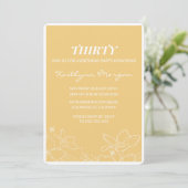 Cartes d'invitation modernes pour 30 ans Brunch Ja (Debout devant)