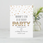Cartes d'invitation modernes pour anniversaire ave (Debout devant)