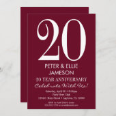 Cartes d'invitation modernes pour anniversaire de  (Devant / Derrière)