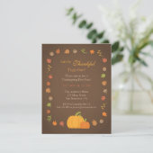 Cartes d'invitation modernes pour la fête de Thank (Debout devant)
