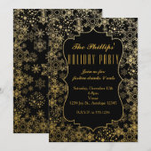 Cartes d'invitation modernes pour les fêtes avec f (Devant / Derrière)