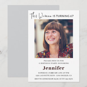 Cartes d'invitation modernes pour ses 67 ans avec