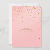 Cartes d'invitation modernes rose poudré et points (Dos)