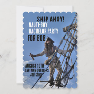 CARTES D'INVITATION NAUTIQUES POUR ENTERREMENT DE 