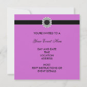 Cartes d'invitation noir violet pour toutes occasi (Dos)