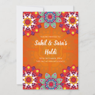 Cartes d'invitation numériques Haldi & invitations