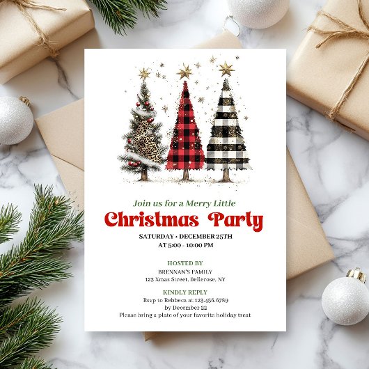 Cartes d'invitation numériques minimalistes arbre