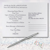 Cartes d'invitation ou faire-part pour un 100e ann