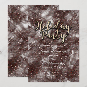 Cartes d'invitation pailletées pour fête de fin d'