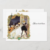 Cartes d'invitation Paon de Mariage de Conte de Fé (Devant / Derrière)