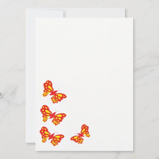 Cartes d'invitation/Papillons (Dos)