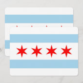 Cartes d'invitation patriotiques avec drapeau de C (Devant / Derrière)