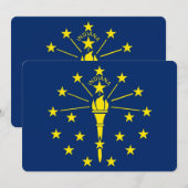 Cartes d'invitation patriotiques avec drapeau de l (Devant / Derrière)