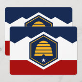 Cartes d'invitation patriotiques avec drapeau de l (Devant / Derrière)