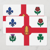 Cartes d'invitation patriotiques avec drapeau de M (Devant / Derrière)