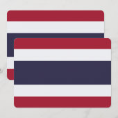 Cartes d'invitation patriotiques avec Drapeau de T (Devant / Derrière)