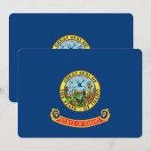 Cartes d'invitation patriotiques avec le drapeau d (Devant / Derrière)