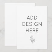 Cartes d'invitation personnalisées 5x7" (Devant / Derrière)