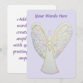 Cartes d'invitation personnalisées Ange Gardien Cœ (Devant / Derrière)