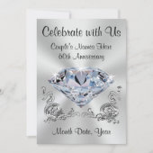 Cartes d'invitation personnalisées avec diamants, (Devant)