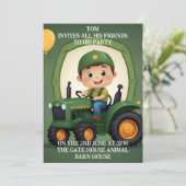 Cartes d'invitation personnalisées pour anniversai (Debout devant)