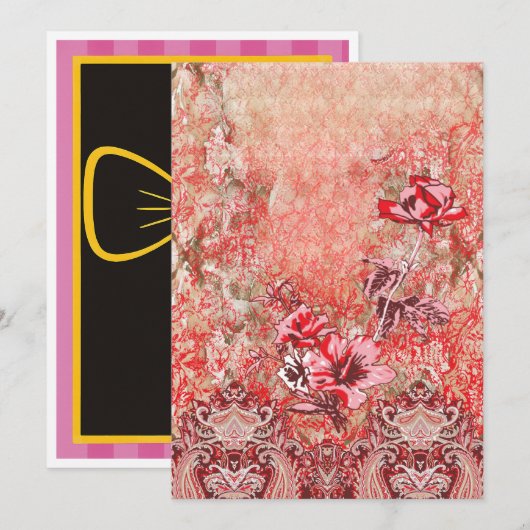 Cartes d'invitation personnalisées pour anniversai (Devant / Derrière)