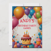 CARTES D'INVITATION PERSONNALISÉES POUR ENFANTS (Dos)