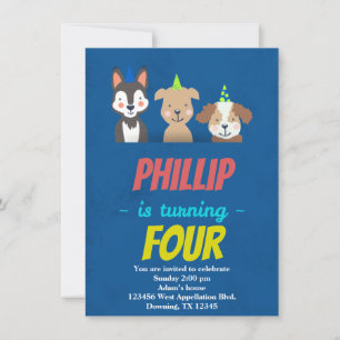 Cartes d'invitation personnalisées pour enfants ch