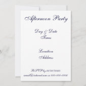 Cartes d'invitation personnalisées pour fête avec  (Dos)