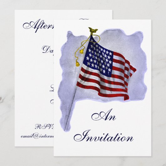 Cartes d'invitation personnalisées pour fête avec  (Devant / Derrière)