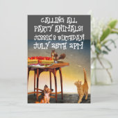 CARTES D'INVITATION PERSONNALISÉES POUR FÊTEURS (Debout devant)