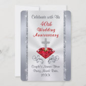 Cartes d'invitation personnalisées pour les 40 ans (Devant)