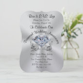 Cartes d'invitation personnalisées pour les 60 ans (Debout devant)