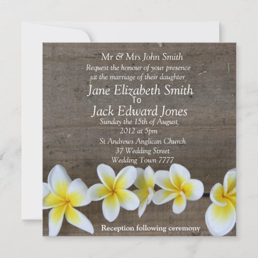 Cartes d'invitation personnalisées pour mariage su (Devant)