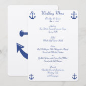 Cartes d'invitation personnalisées pour menu de ma (Devant / Derrière)