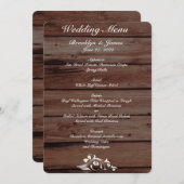 Cartes d'invitation personnalisées pour menu de ma (Devant / Derrière)