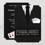 Cartes d'invitation personnalisées pour soirée de  (Devant / Derrière)