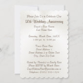 Cartes d'invitation personnalisées pour un 50ème a (Dos)