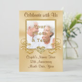 Cartes d'invitation personnalisées pour un 50ème a (Debout devant)