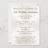 Cartes d'invitation personnalisées pour un 50ème a (Dos)