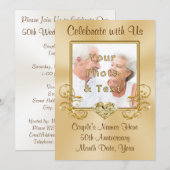 Cartes d'invitation personnalisées pour un 50ème a (Devant / Derrière)