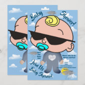 Cartes d'invitation personnalisées pour une fête d (Devant / Derrière)