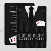 Cartes d'invitation personnalisées pour une soirée (Devant / Derrière)