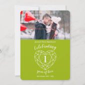 Cartes d'invitation photo 1er anniversaire 1 an av (Devant)