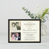 Cartes d'invitation photo Alors & Maintenant pour (Debout devant)