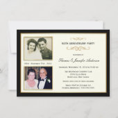 Cartes d'invitation photo Alors & Maintenant pour (Devant)