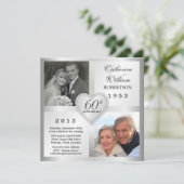 Cartes d'invitation photo avec cœur pour les noces (Debout devant)