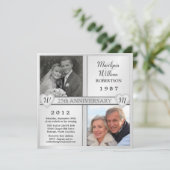 Cartes d'invitation photo avec coeurs pour les 25  (Debout devant)