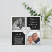 Cartes d'invitation photo avec coeurs pour les 25  (Debout devant)