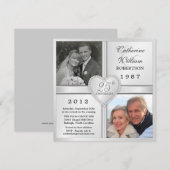 Cartes d'invitation photo avec motif de cœur pour  (Devant / Derrière)